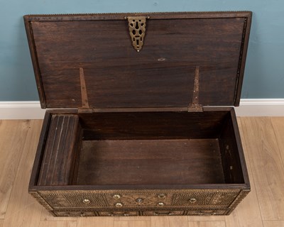 Lot 340 - A Zanzibar style chest