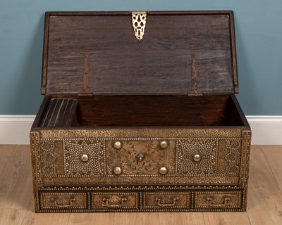 Lot 340 - A Zanzibar style chest