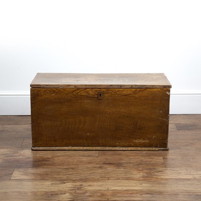 Lot 14 - Scumbled blanket box 19th Century, with twin...