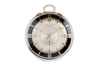 Lot 186 - A travel alarm clock by Jaeger-LeCoultre, the...