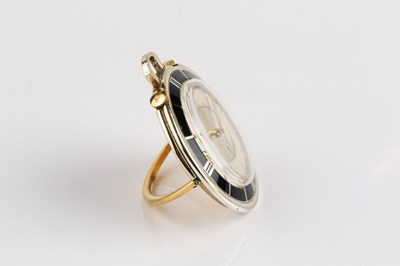 Lot 186 - A travel alarm clock by Jaeger-LeCoultre, the...