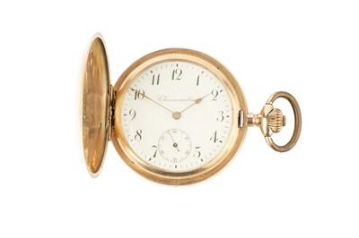 Lot 210 - A hunter pocket watch, the white dial with...