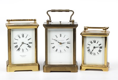 Lot 77 - An early 20th century French carriage clock,...