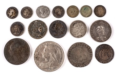 Lot 385 - Coins to include a Elizabeth I Silver Shilling...