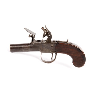 Lot 165 - A Georgian pocket pistol by Fell of Durham,...