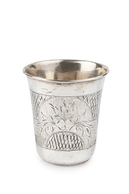 Lot 172 - A late 19th century Russian silver beaker, of...