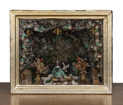 Lot 104 - Folk Art diorama 20th Century, a scene with...