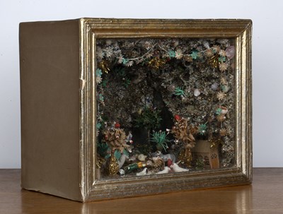 Lot 104 - Folk Art diorama 20th Century, a scene with...