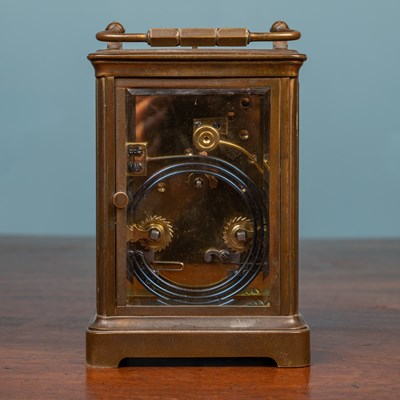 Lot 58 - A brass carriage clock signed 'Alstons & Mallam'