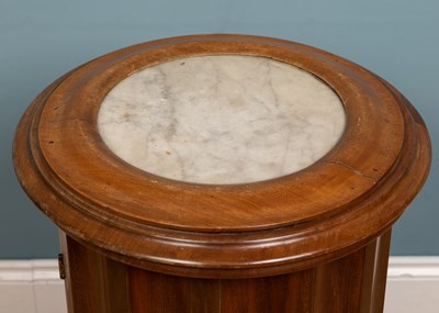 Lot 581 - A Victorian mahogany cylindrical pot cupboard