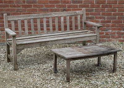 Lot 1127 An R A Lister teak garden bench