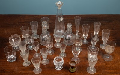 Lot 267 - A collection of 19th century and later glassware and decanters