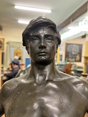Lot 379 - Georges Marie Valentin Bareau (b.1866-d.1931), 'Le Forgeron'
