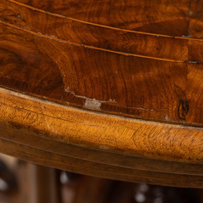 Lot 449 - A Victorian walnut 'D' shaped card table