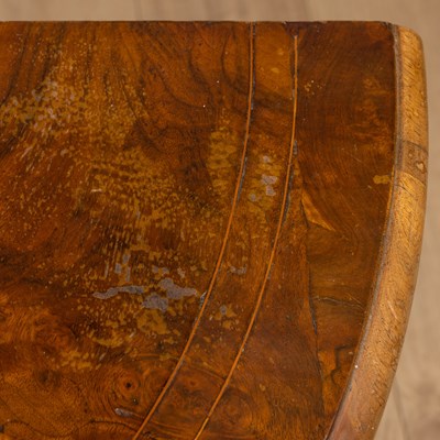 Lot 449 - A Victorian walnut 'D' shaped card table