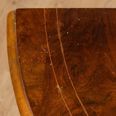 Lot 449 - A Victorian walnut 'D' shaped card table
