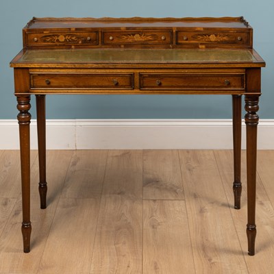 Lot 352 - A yew wood ladies writing desk