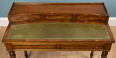 Lot 352 - A yew wood ladies writing desk