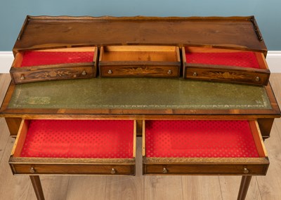 Lot 352 - A yew wood ladies writing desk
