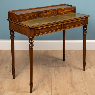 Lot 352 - A yew wood ladies writing desk