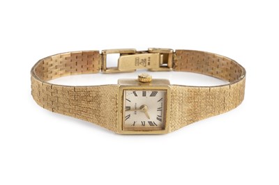 Lot 193 - A lady's 9ct gold bracelet watch by Zenith,...