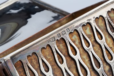 Lot 662 - Levi & Salaman Arts and Crafts silver casket,...