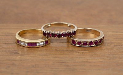 Lot 396 - Collection of rings  comprising of: a 9ct ring...