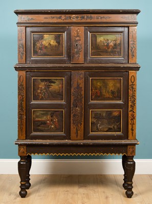 Lot 282 - An 18th century style Dutch cabinet