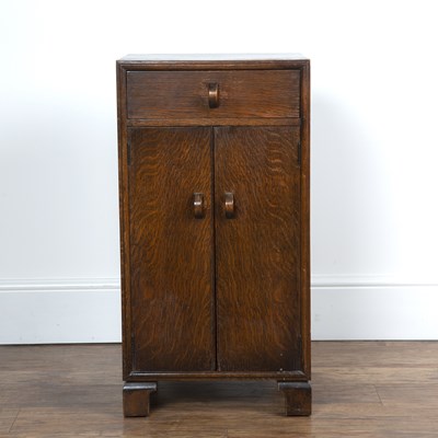 Lot 12 - Herbert E. Gibbs dark oak side cupboard or...