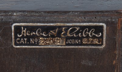 Lot 12 - Herbert E. Gibbs dark oak side cupboard or...