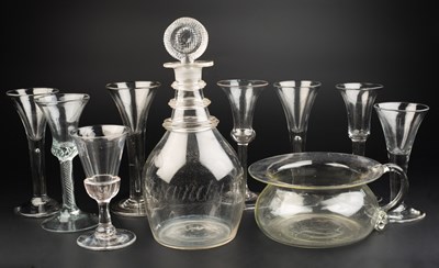 Lot 54 - A Regency triple ring neck decanter and stopper