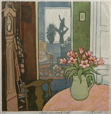 Lot 241 - Joan Lock (b.1922) 'Interior with jug of...