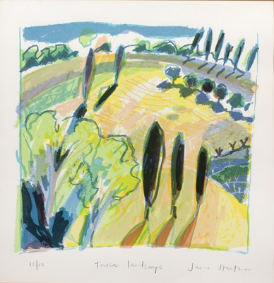 Lot 251 - Jane Strother (b.1956) 'Tuscan landscape',...