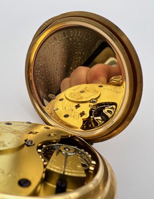 Lot 240 - An 18ct gold open face pocket watch by Charles...