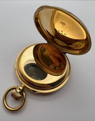 Lot 240 - An 18ct gold open face pocket watch by Charles...