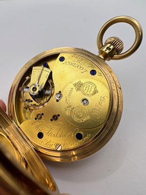 Lot 240 - An 18ct gold open face pocket watch by Charles...