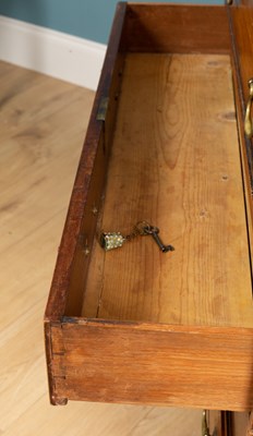 Lot 438 - A 19th century campaign secretaire chest