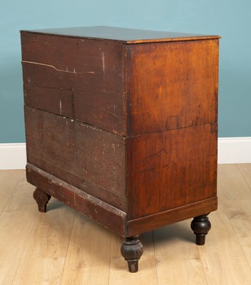 Lot 438 - A 19th century campaign secretaire chest