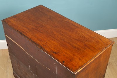Lot 438 - A 19th century campaign secretaire chest