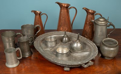 Lot 403 - A collection of 19th century and later pewter