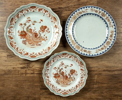 Lot 150A - Three porcelain dishes Chinese, late 18th...