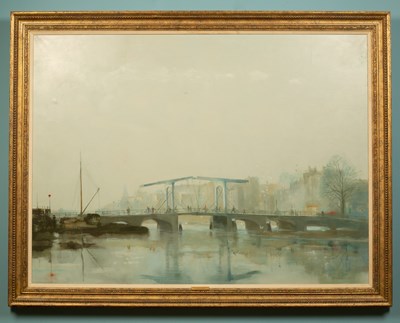 Lot 588 - Richard Ewen (American b.1928-d.2009), 'Winter time in Amsterdam'