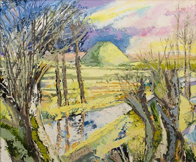 Lot 138 - David Imms (b.1945) 'Winter landscape (Silbury...