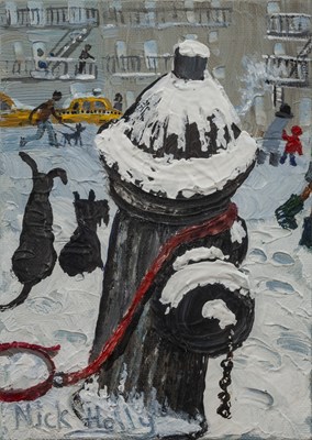 Lot 118 - Nick Holly (b.1968) 'Snow covered hydrant (New...