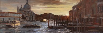 Lot 136 - Ian Hargreaves (b.1957) 'Venice, Fading light',...