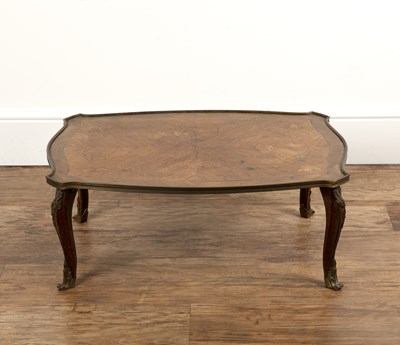Lot 68 - Marquetry low occasional table French, with...