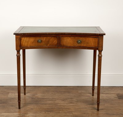 Lot 77 - Reproduction mahogany writing table with a...