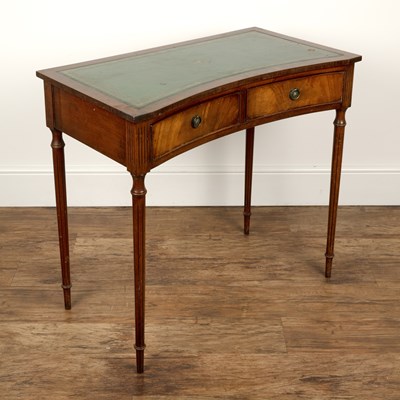 Lot 77 - Reproduction mahogany writing table with a...