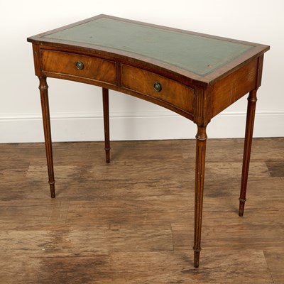 Lot 77 - Reproduction mahogany writing table with a...