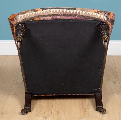 Lot 549 - A Kilim upholstered armchair, late 20th century